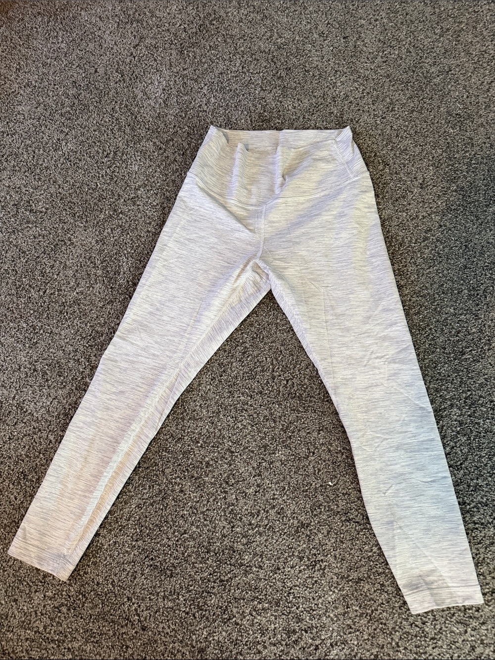 lululemon athletica Heathered Light Gray High-Rise Leggings